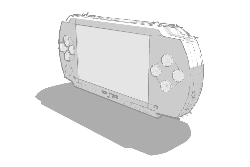 Mô hình Sony PSP 1000 (Phat) tỉ lệ 1/4 làm móc khóa