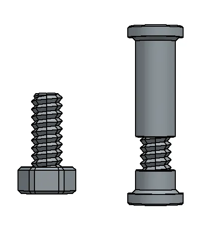 Đai ốc và ren với chân đế hình bát giác