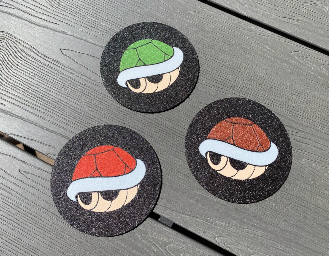 Giá đỡ cốc Mario Kart với vỏ đỏ/xanh