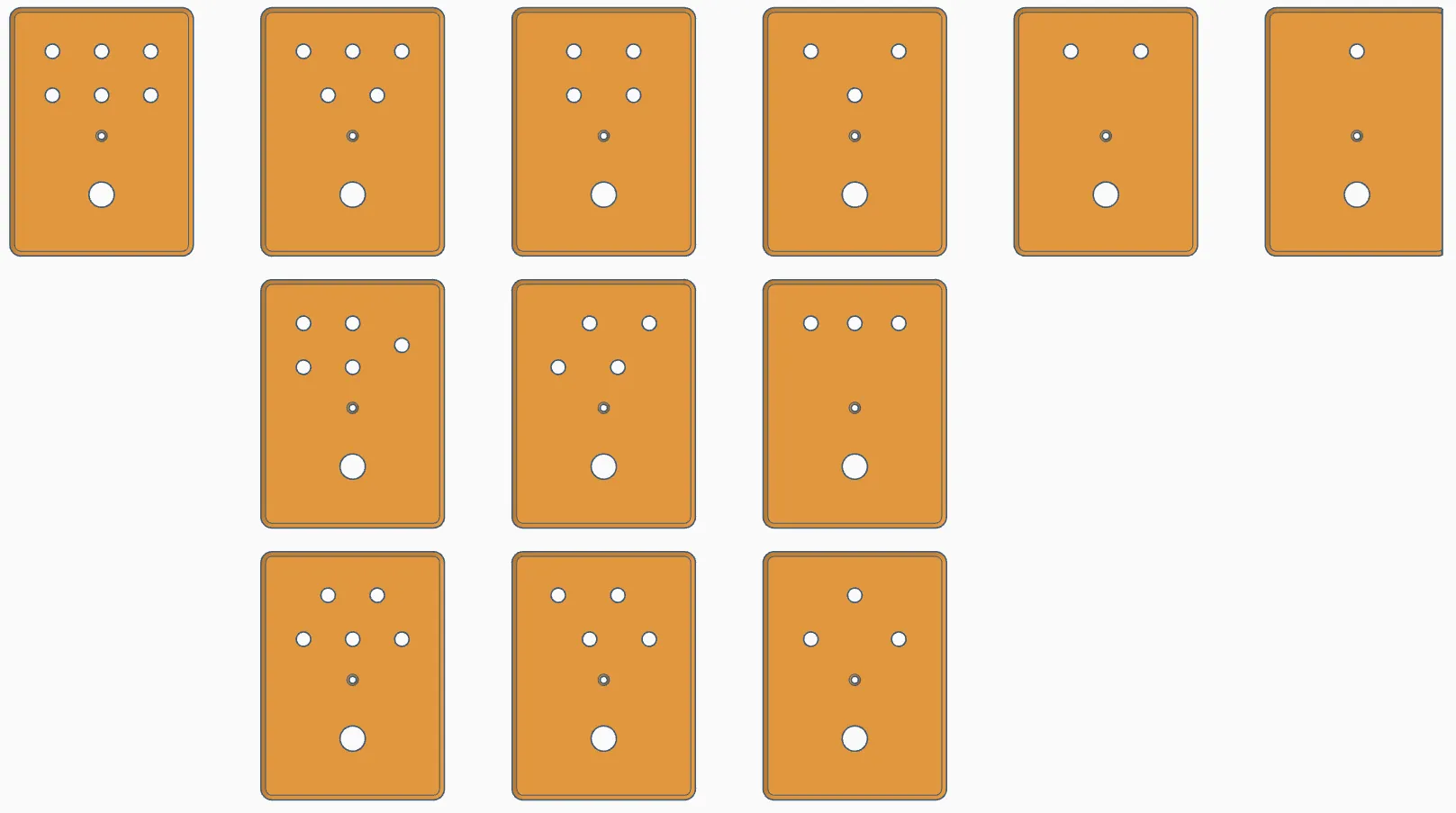 Hộp hiệu ứng guitar kích thước M với nhiều tùy chọn núm đi...