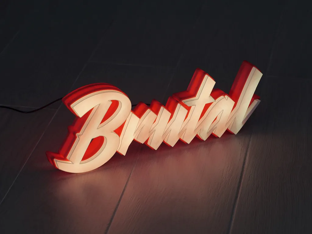 Đèn Marquee LED phong cách Brutal