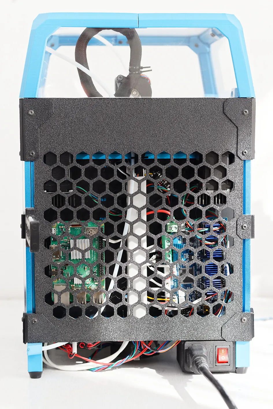 Nắp sau Voron V0.1/V0.2 với lỗ hình lục giác cho tản nhiệt tố...