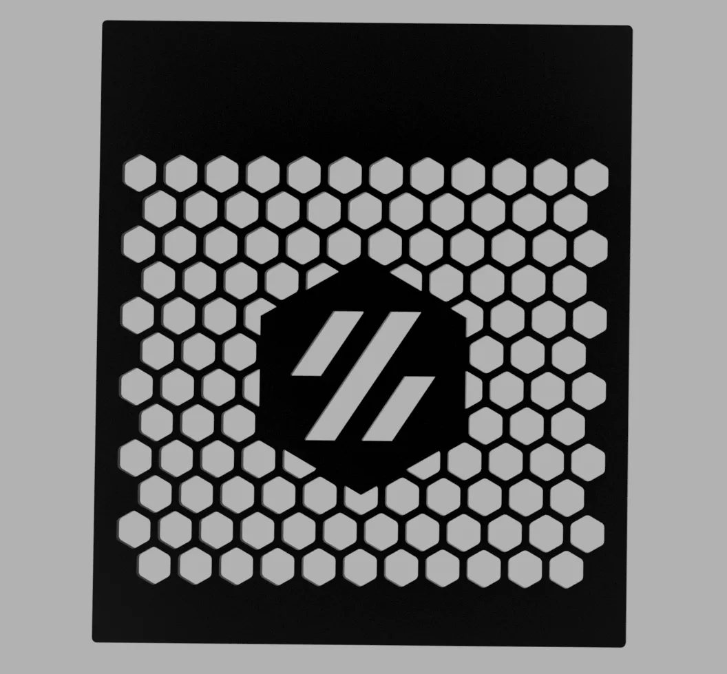 Nắp sau Voron V0.1/V0.2 với lỗ hình lục giác cho tản nhiệt tố...