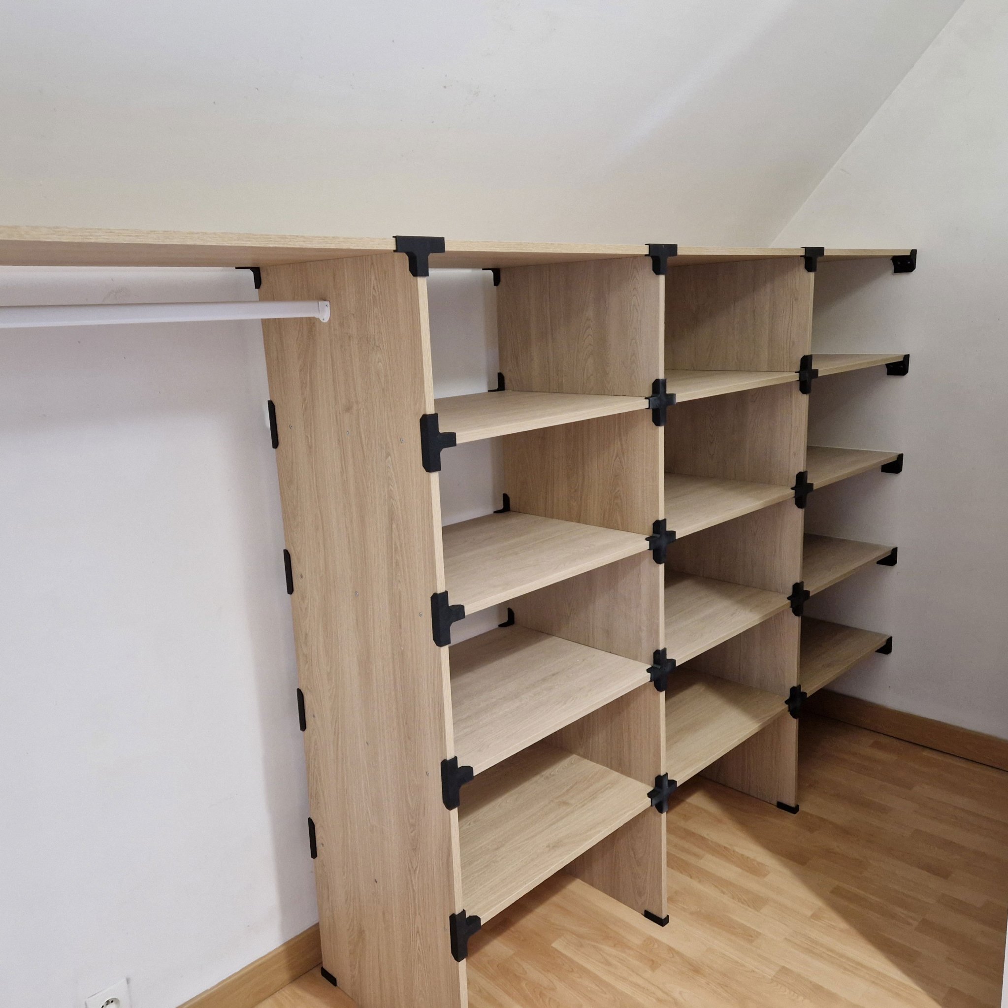 Bộ lắp ráp kệ tủ quần áo melamin 18mm