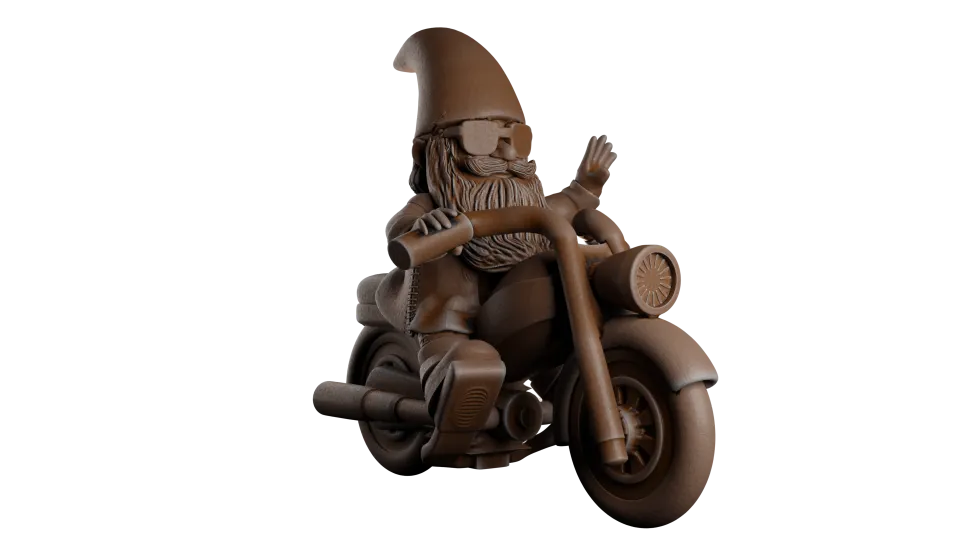 Tượng phù thủy vườn cưỡi xe đạp