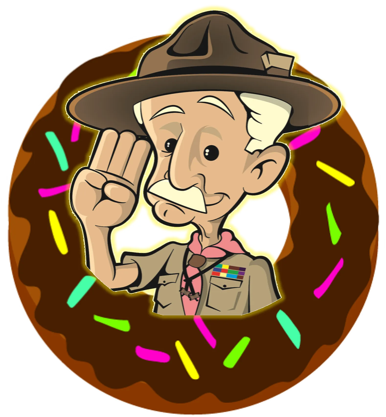 Huy hiệu Baden Powell hình bánh donut cho phong trào Hướng đạo