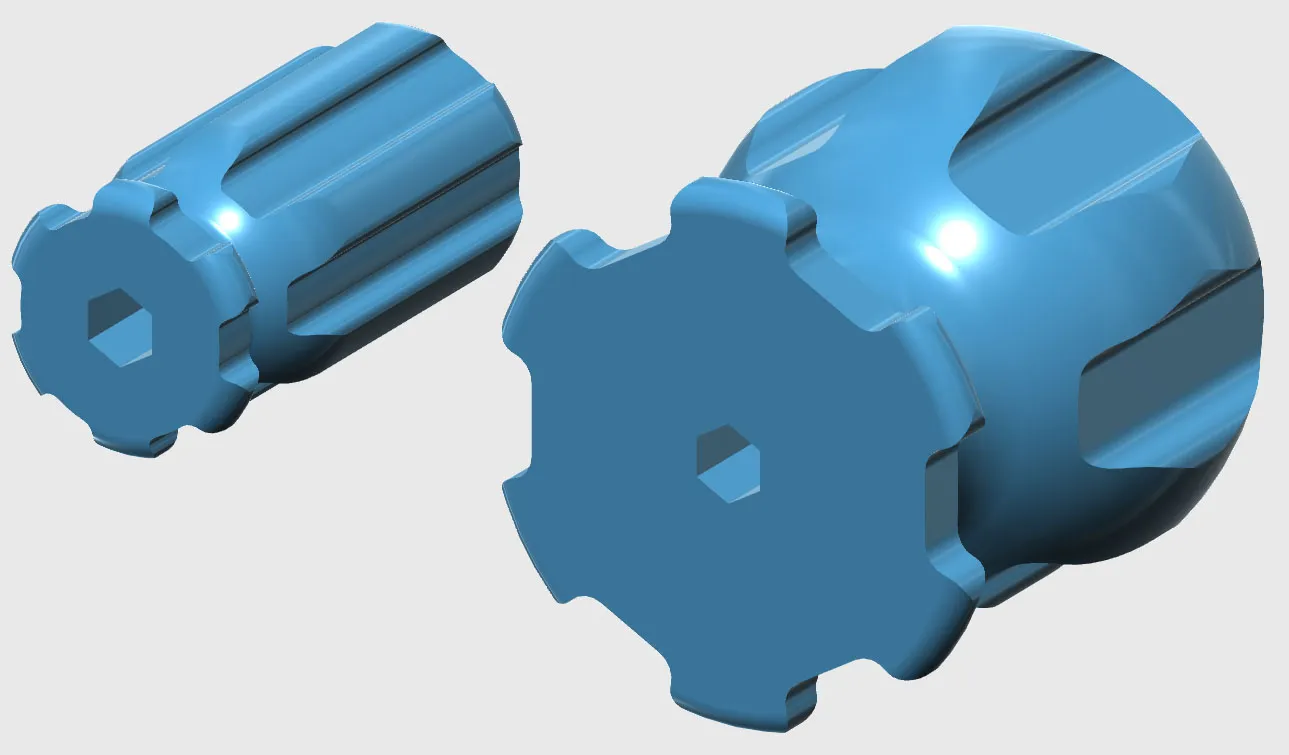 Cán tua vít ngắn với lỗ nam châm 6x6mm