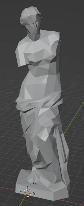Mô hình Venus de Milo phong cách low poly
