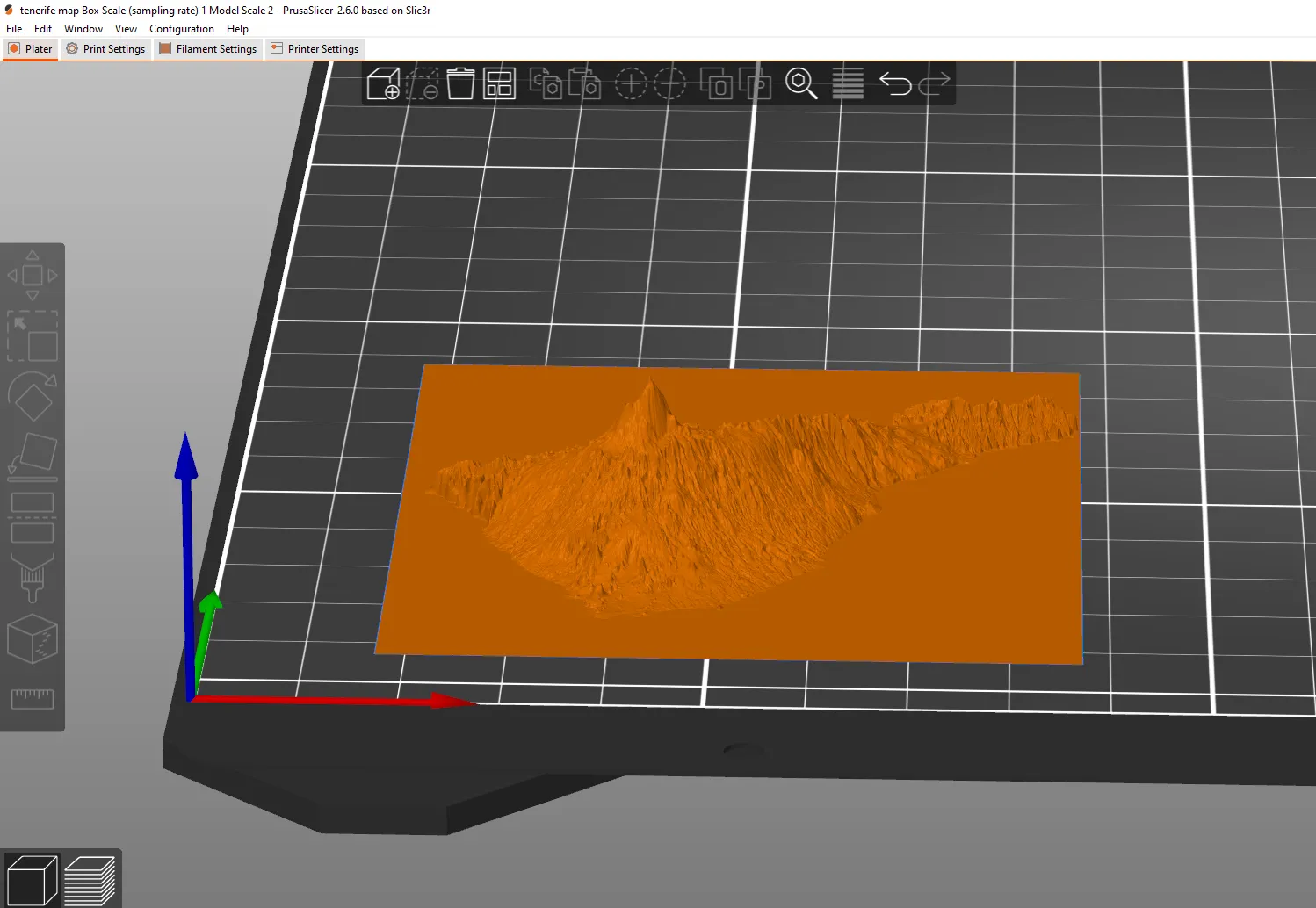 Mô hình quy mô núi Teide trên đảo Tenerife, quần đảo Canary