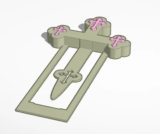 Dấu trang hình thánh giá với các kiểu viền đa dạng