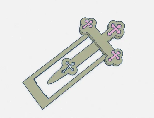 Dấu trang hình thánh giá với các kiểu viền đa dạng