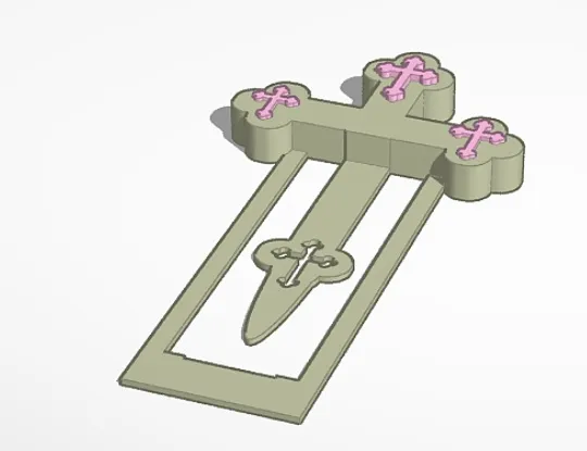 Dấu trang hình thánh giá với các kiểu viền đa dạng