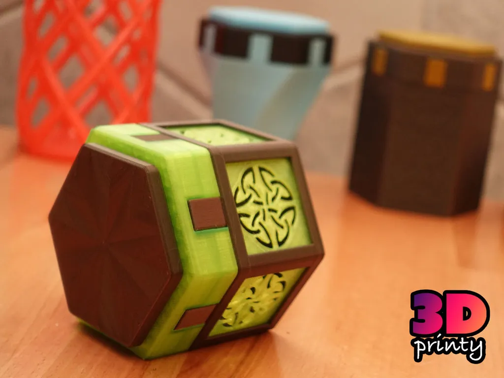 Hộp trò chơi lật khóa hình lục giác