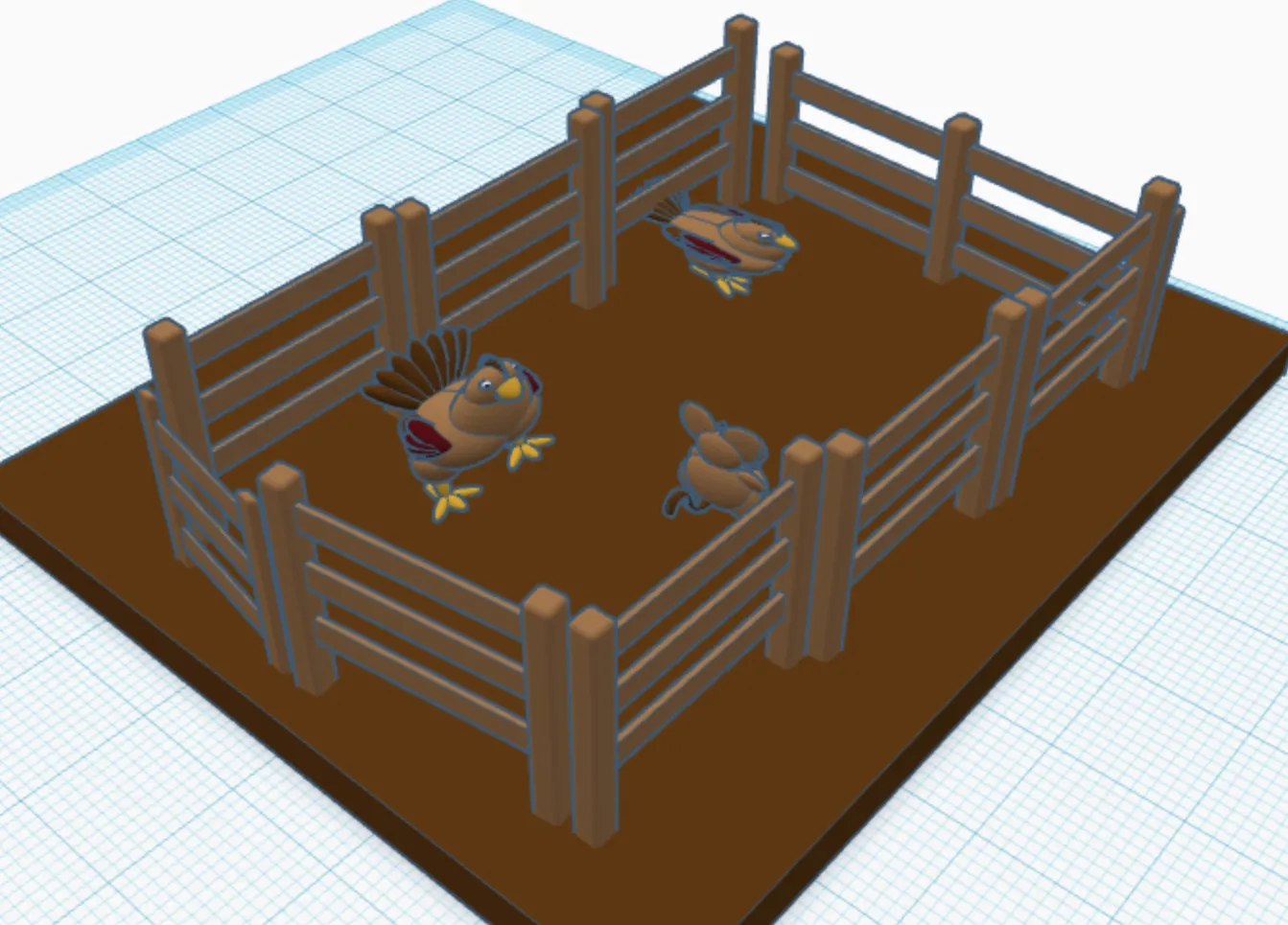 Gà điêu khắc nghệ thuật độc đáo trong thiết kế 3D