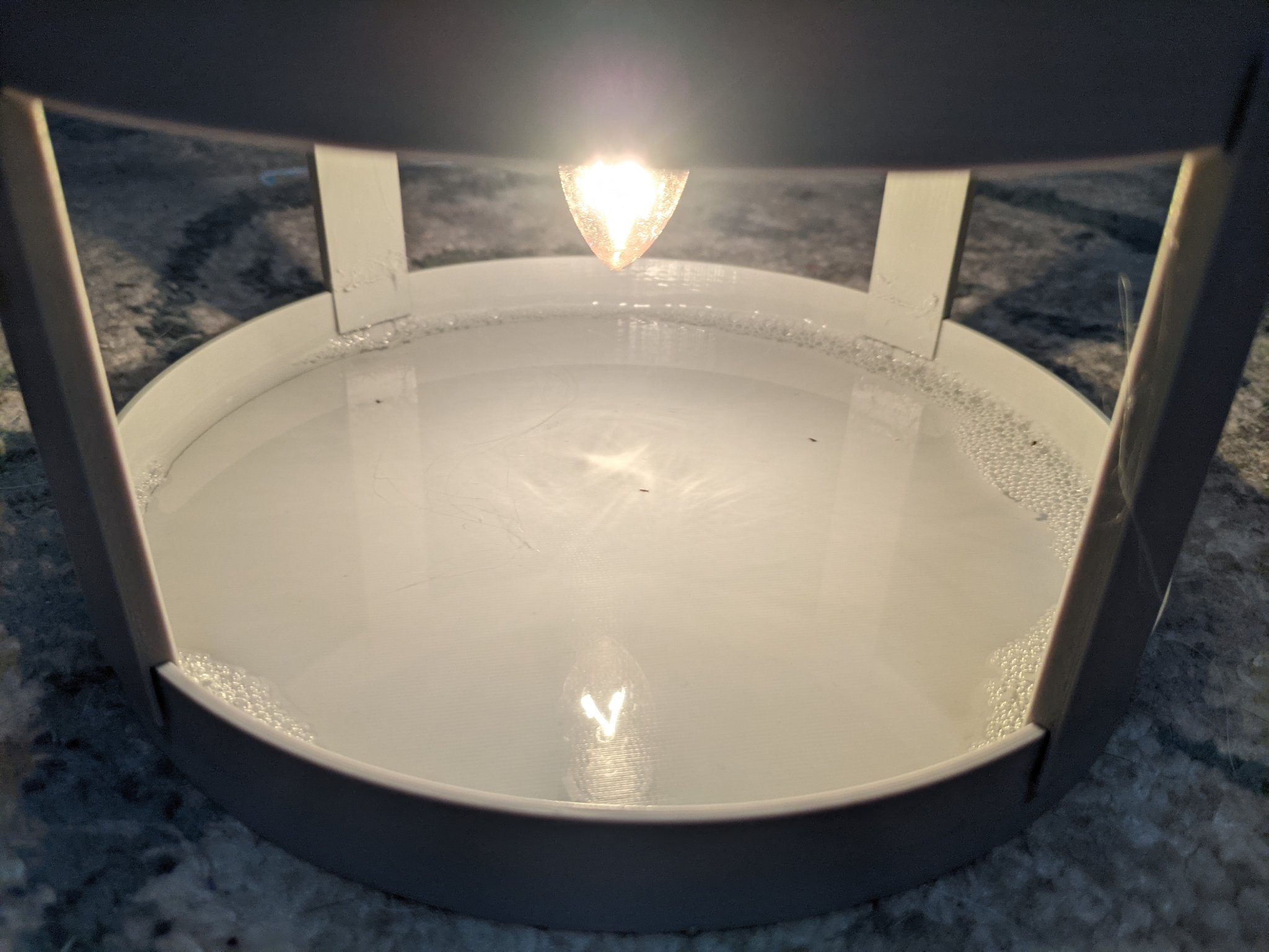 Bẫy bọ chét sử dụng ánh sáng xanh và nước xà phòng