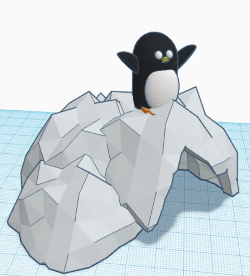 Chim cánh cụt ngộ nghĩnh trong nghệ thuật điêu khắc 3D