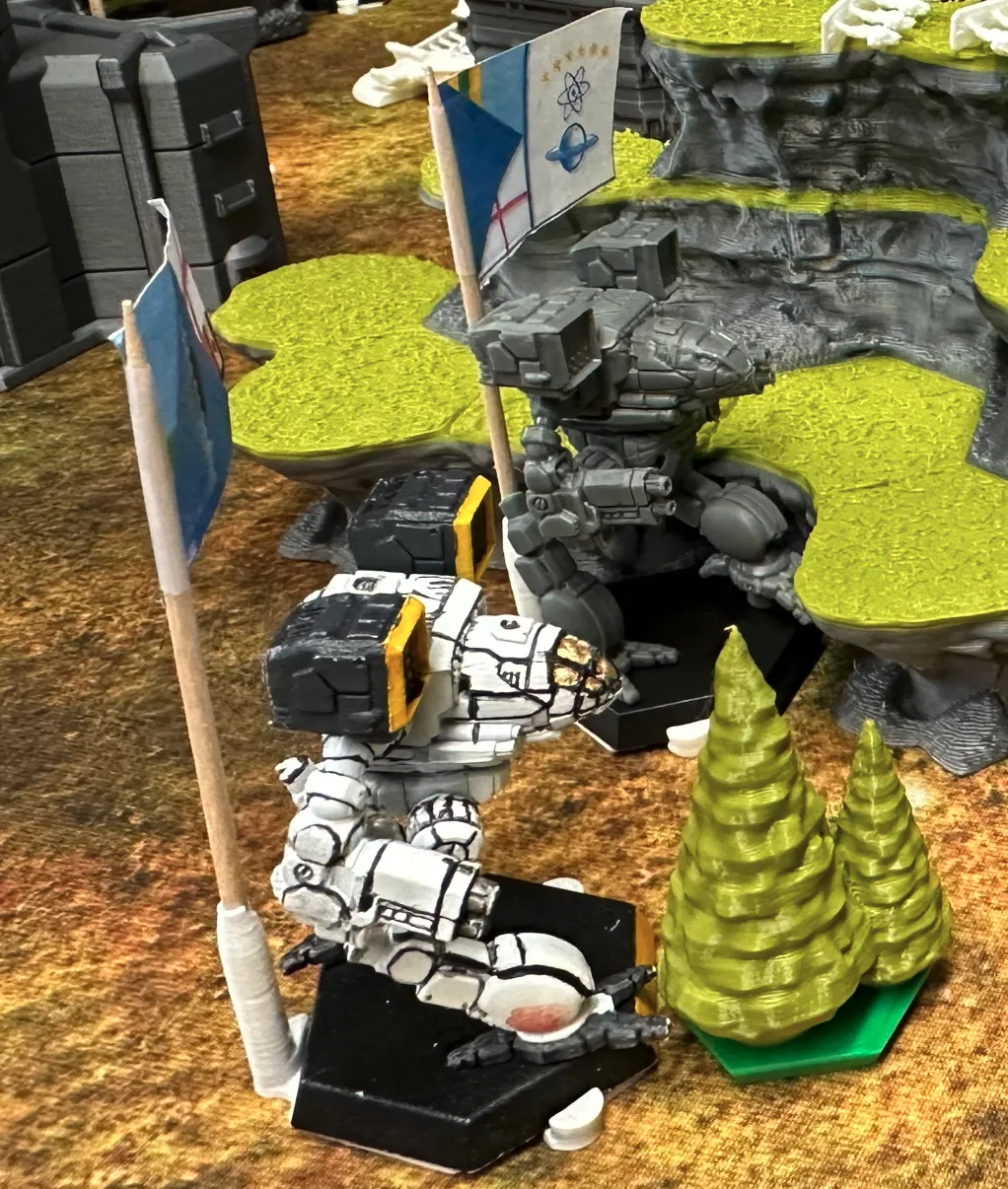 Giá đỡ cờ mini hình lục giác cho mô hình Battletech