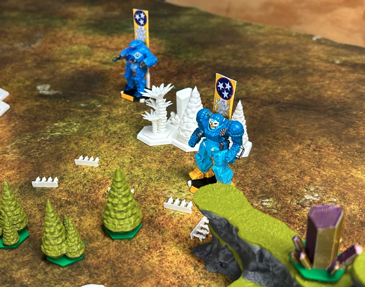 Giá đỡ cờ mini hình lục giác cho mô hình Battletech