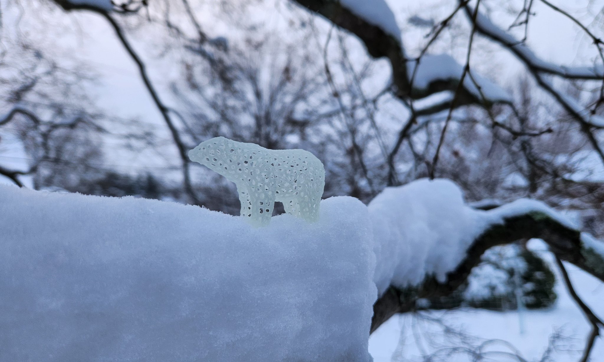 Gấu Bắc Cực Voronoi Nhỏ - Chất liệu in 3D chỉ 3 gram