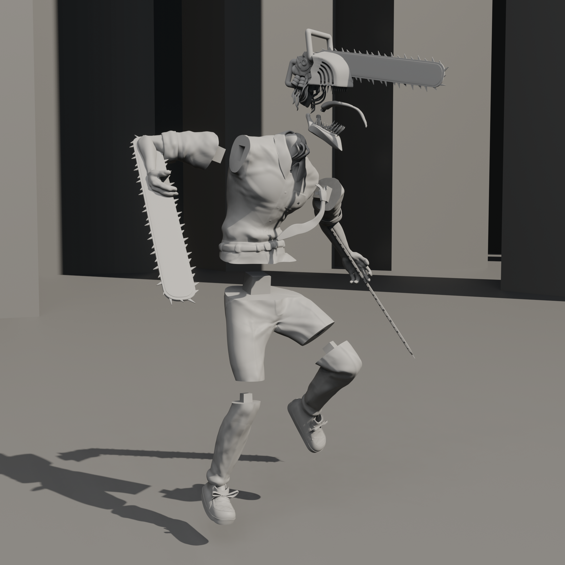 Mô hình minifigure Denji từ anime Chainsaw Man