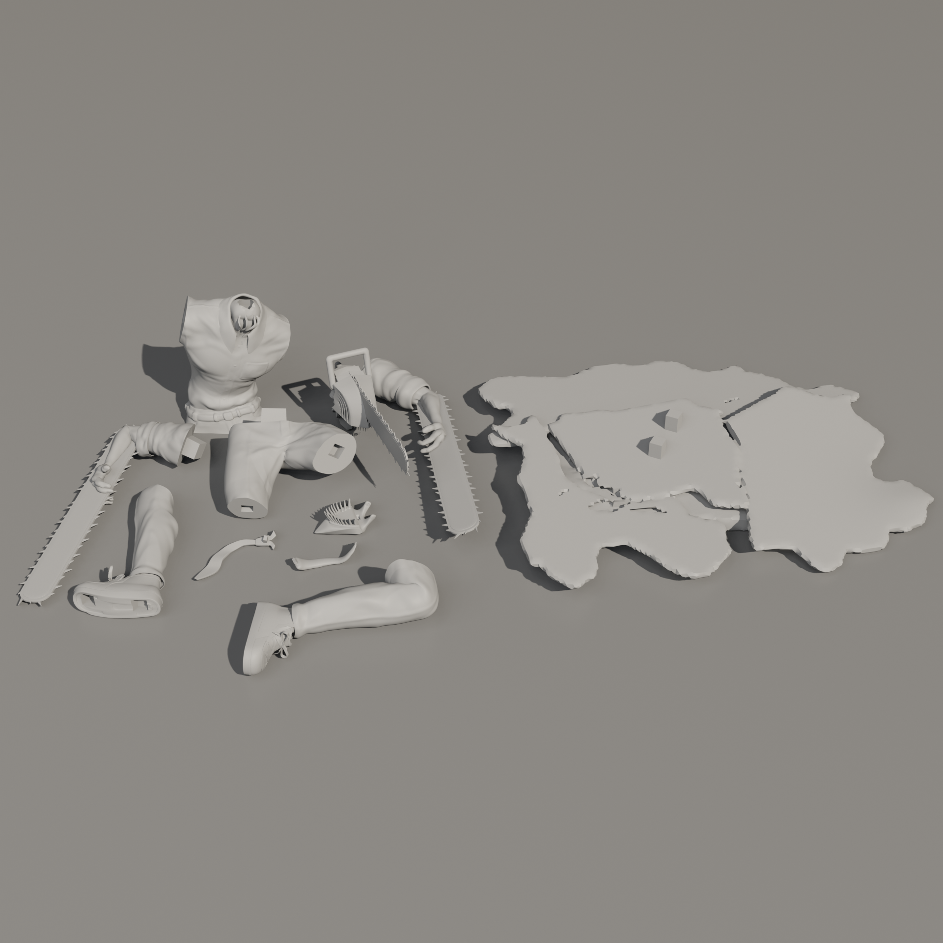 Mô hình minifigure Denji từ anime Chainsaw Man