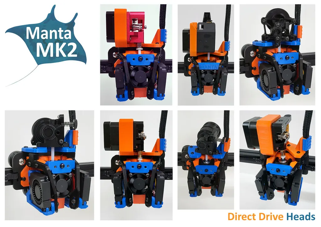 Hệ thống đầu ống dẫn và công cụ Manta MK2 cho máy in Ender 5