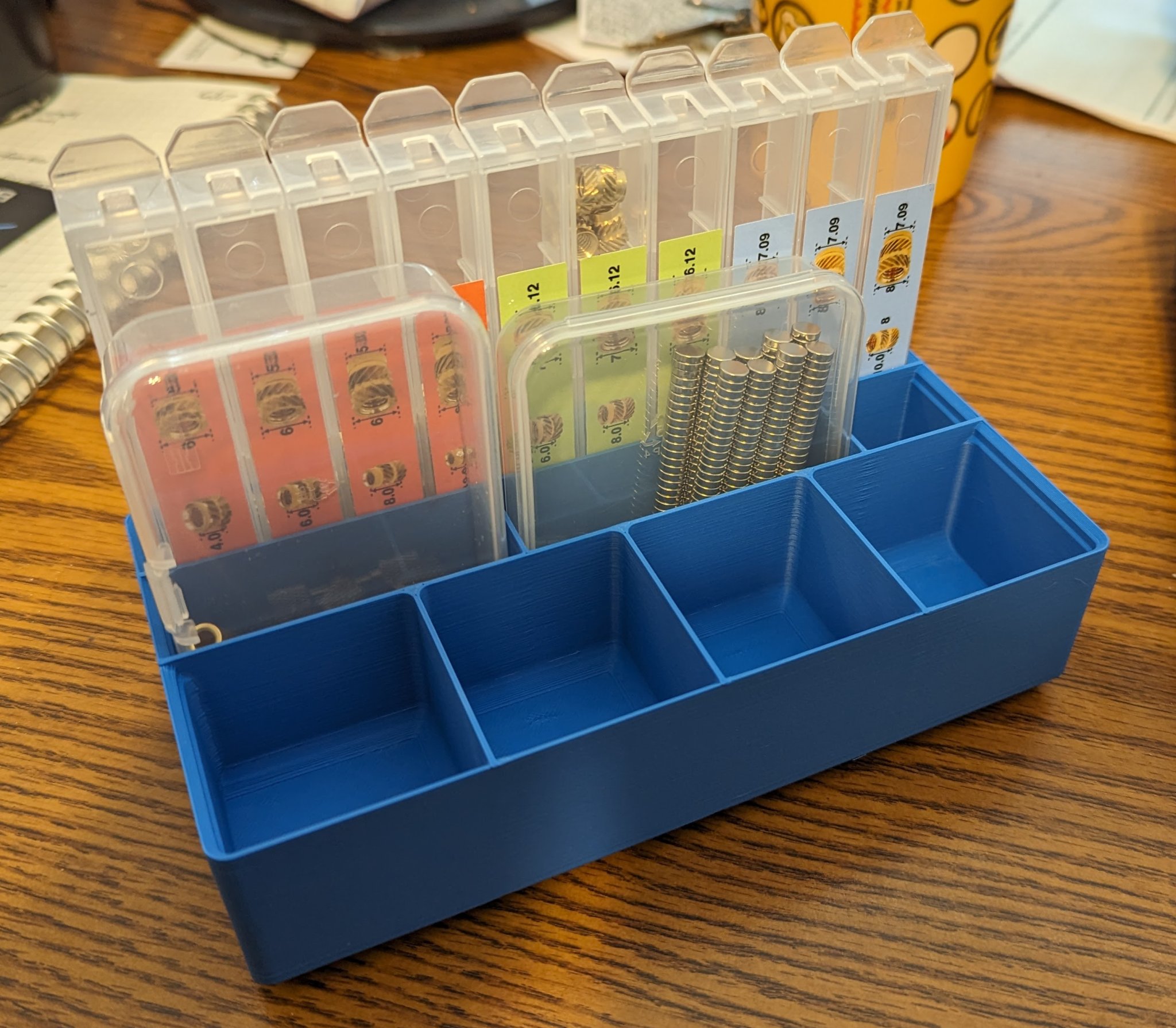 Thùng Gridfinity cho nam châm và phụ kiện lắp đặt nhiệt