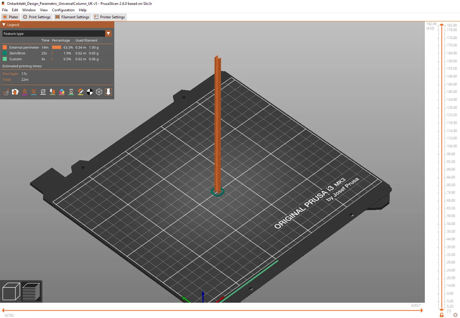 Cột thép đa năng kích thước 152x152x23 thiết kế tham số