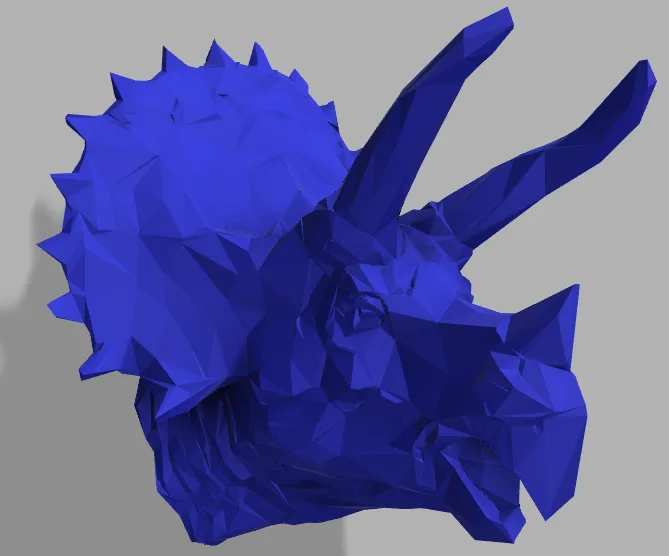 Treo tường Triceratops Low-Poly lớn trang trí nghệ thuật