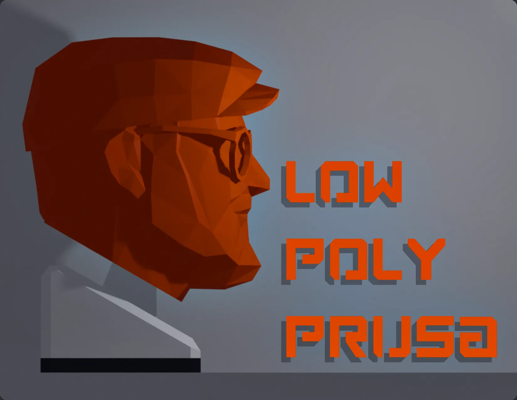Bust nhân vật Josef Prusa phong cách Low Poly