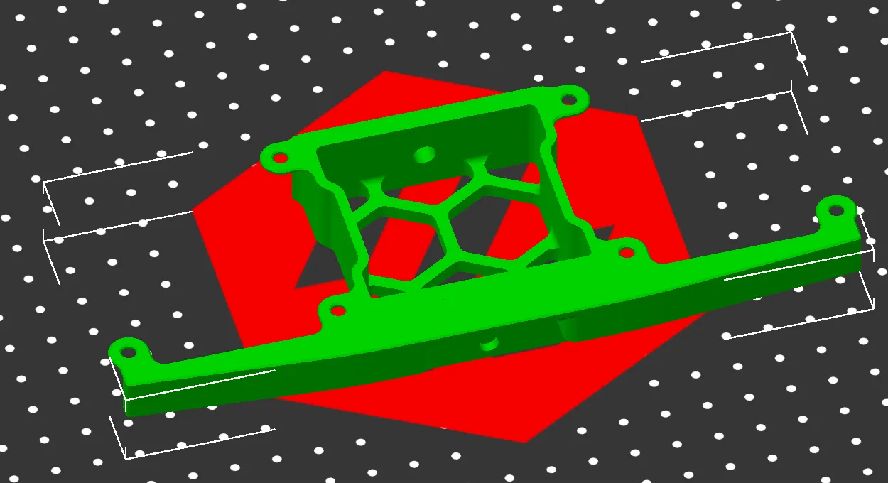 Hỗ trợ quạt bên cho Voron 2.4R2 với lưới tổ ong đảo ngược