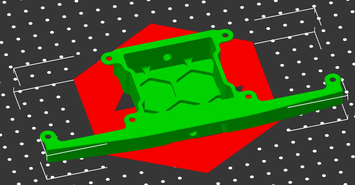 Giá đỡ quạt bên Voron 2.4R2 với đế chắc chắn