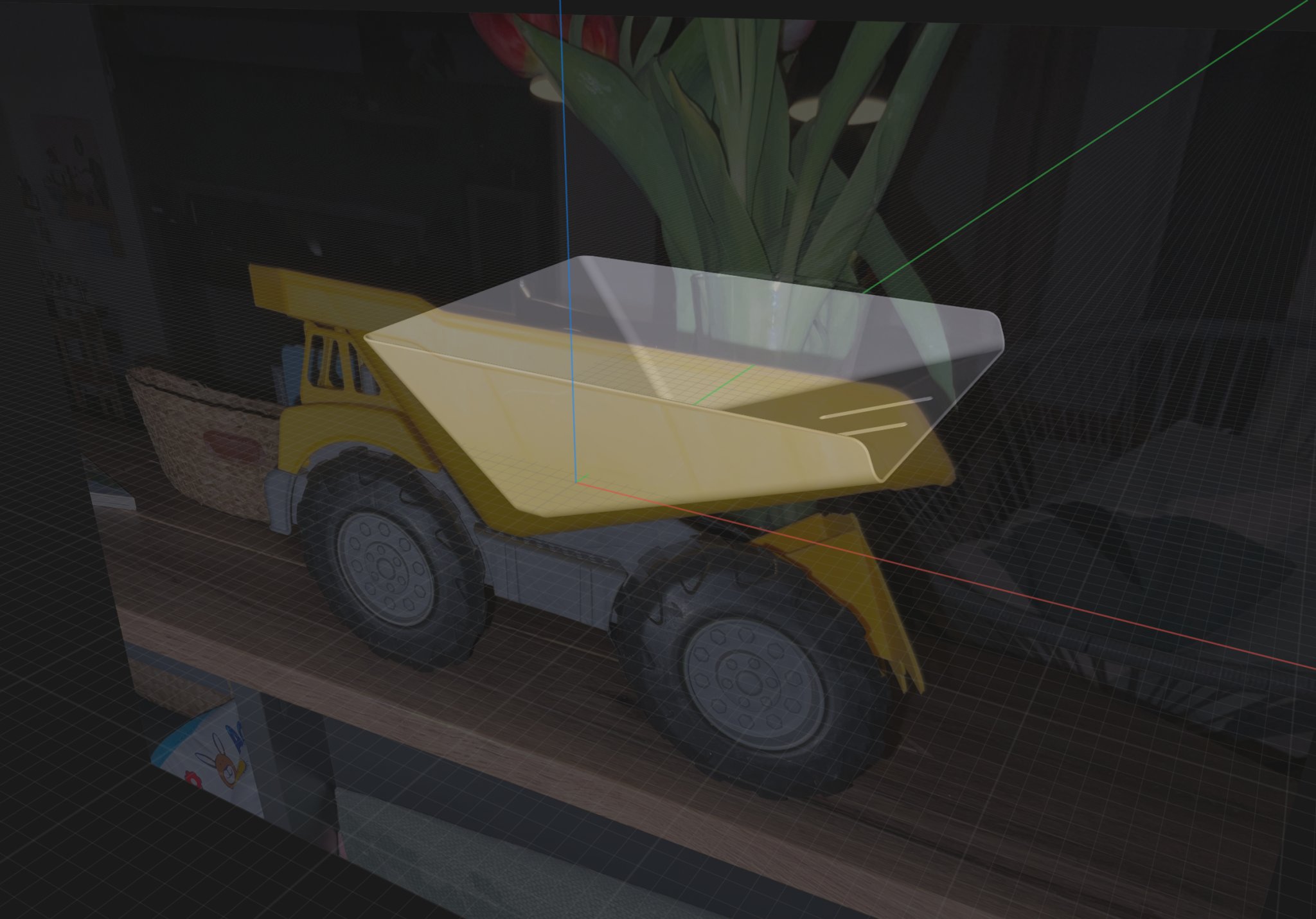 Giường và bản lề xe tải đồ chơi sửa chữa