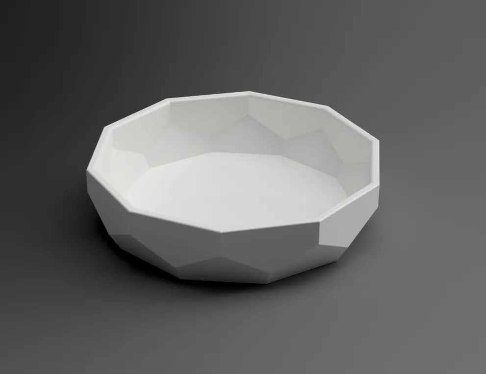 Khay/Bát Low Poly Dễ In Không Cần Hỗ Trợ