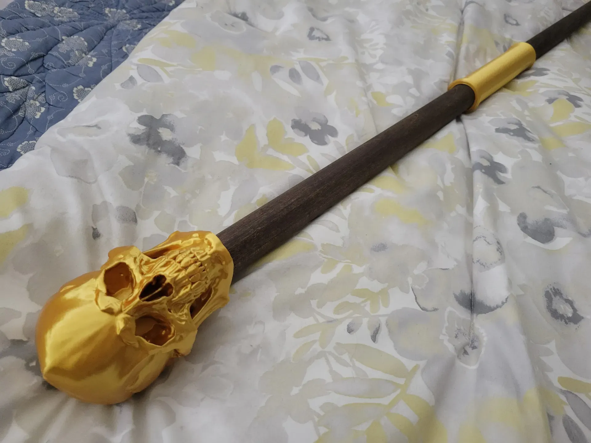 Gậy phép thuật cosplay Baron Samedi với đầu lâu thích hợp