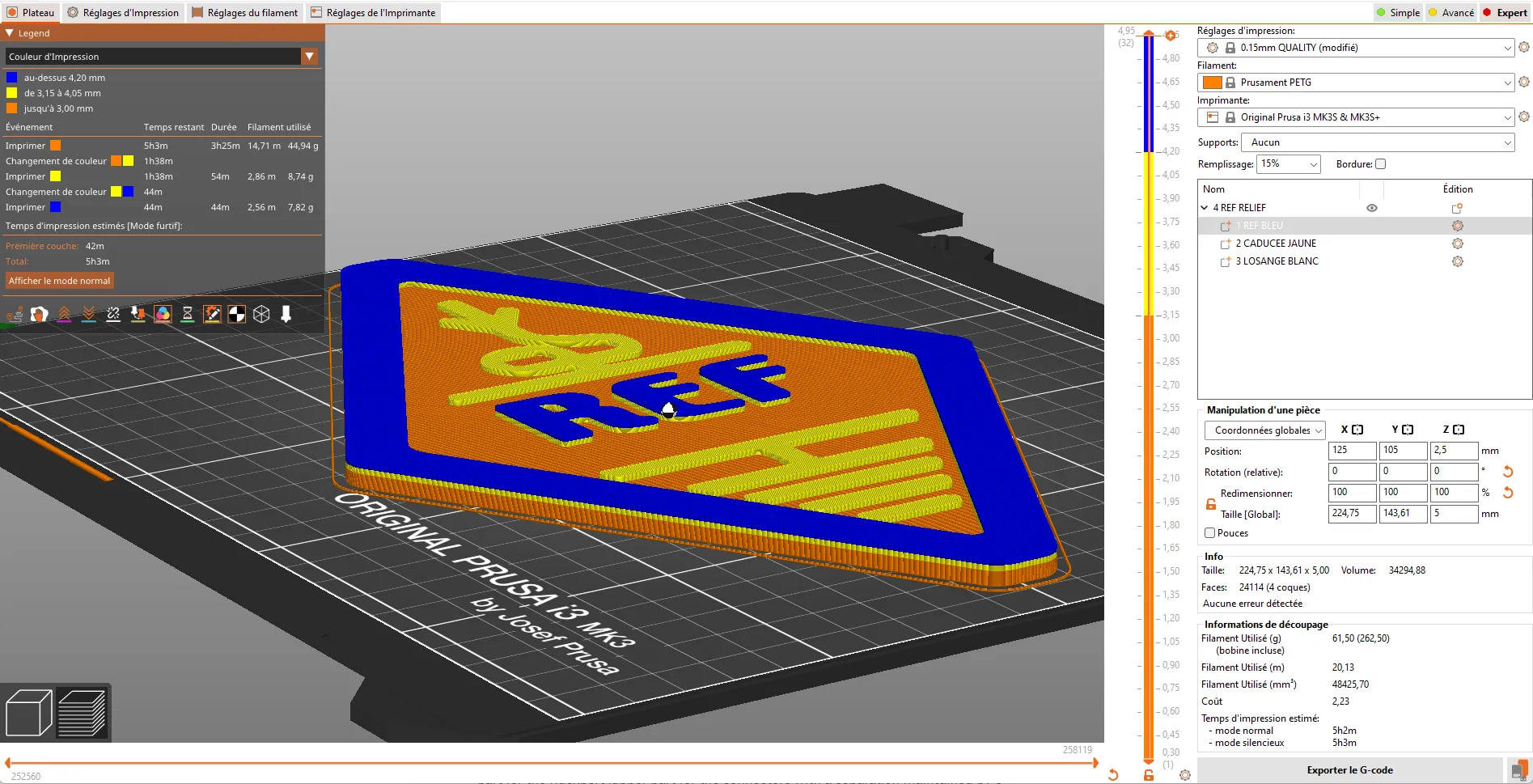 Biểu tượng REF 3 màu cho mạng phát sóng Pháp