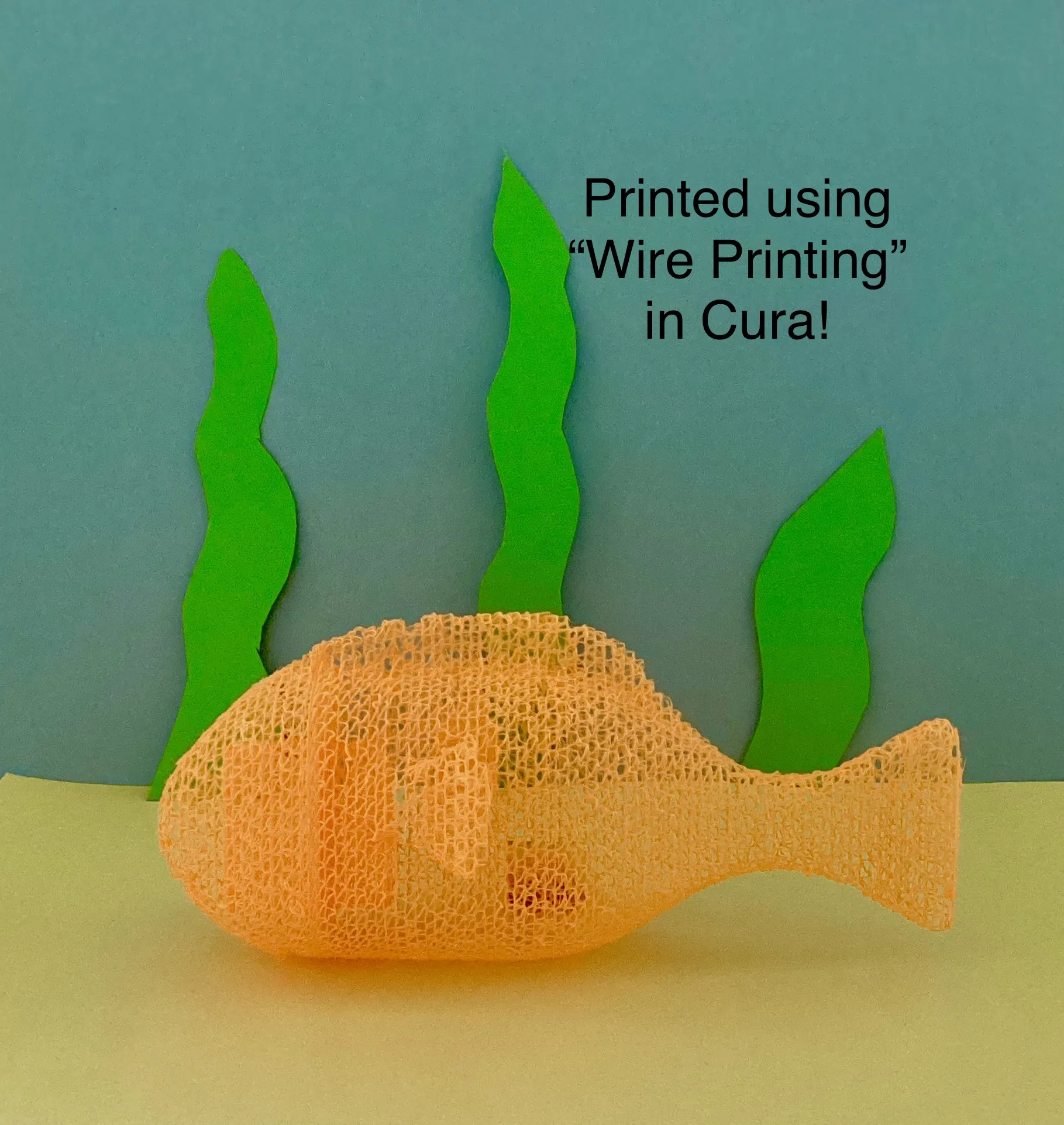 Cá giấy nặng in 3D không cần hỗ trợ