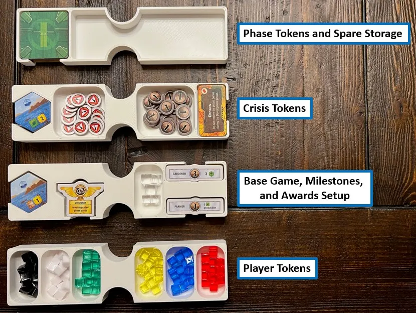 Hộp tổ chức cho Terraforming Mars: Ares Expedition với các mở rộng