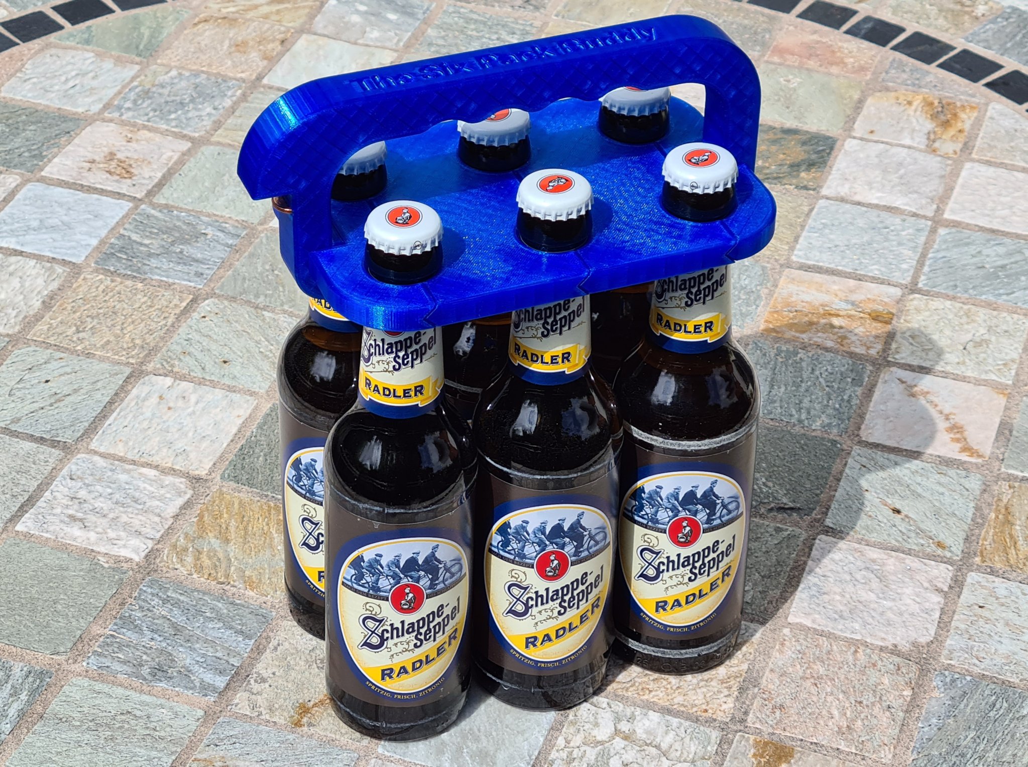 Giá đỡ chai bia 6 bình với mở nắp và tay cầm tùy chỉnh