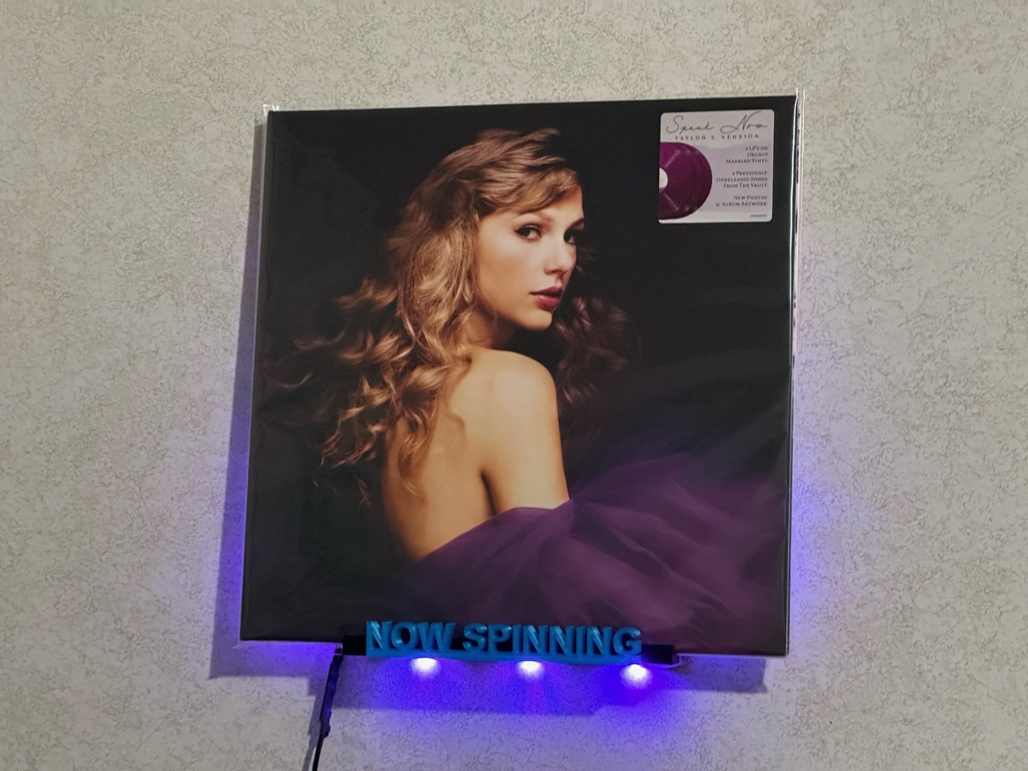 Giá đỡ đĩa vinyl treo tường không sử dụng vít với chữ cái...