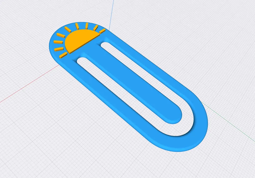 Dấu trang hình mặt trời với thiết kế in đa màu sắc