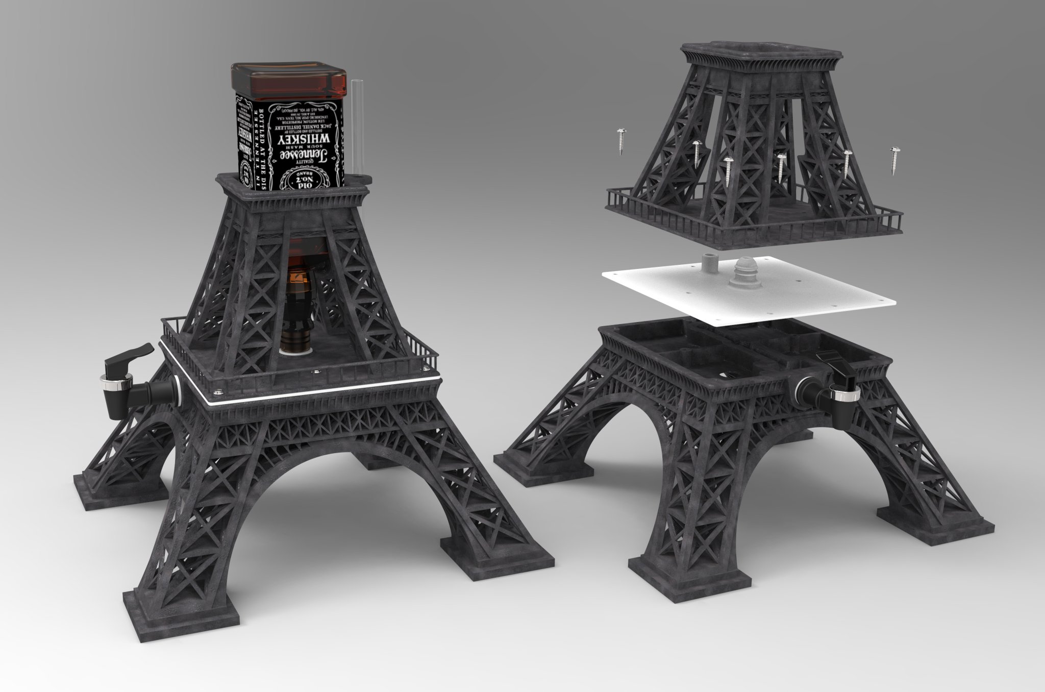 Giá đỡ chai rượu Jack Eiffel độc đáo