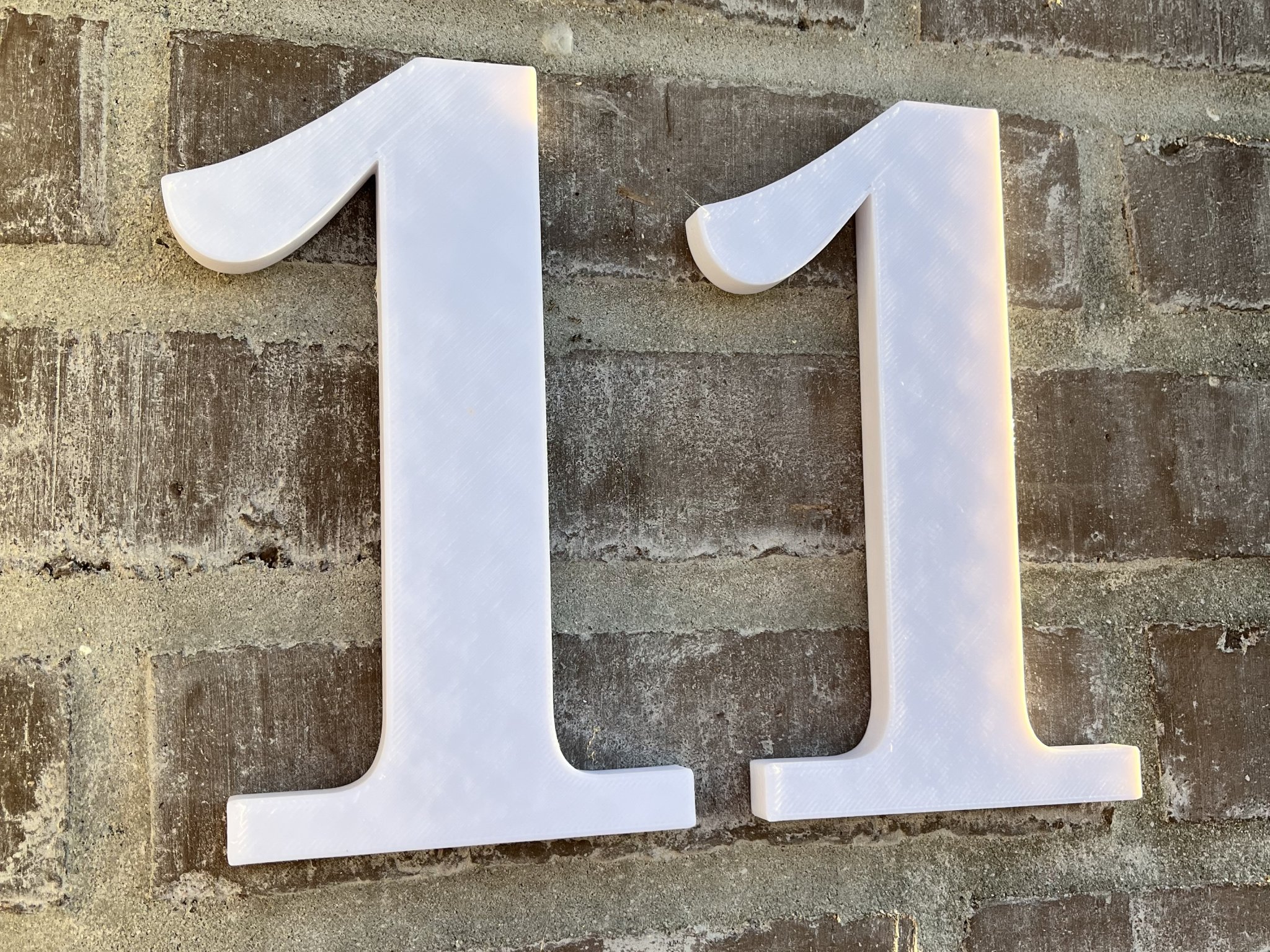 Bộ số nhà 0-9 và chữ cái ABCD cao 170mm kiểu Serif