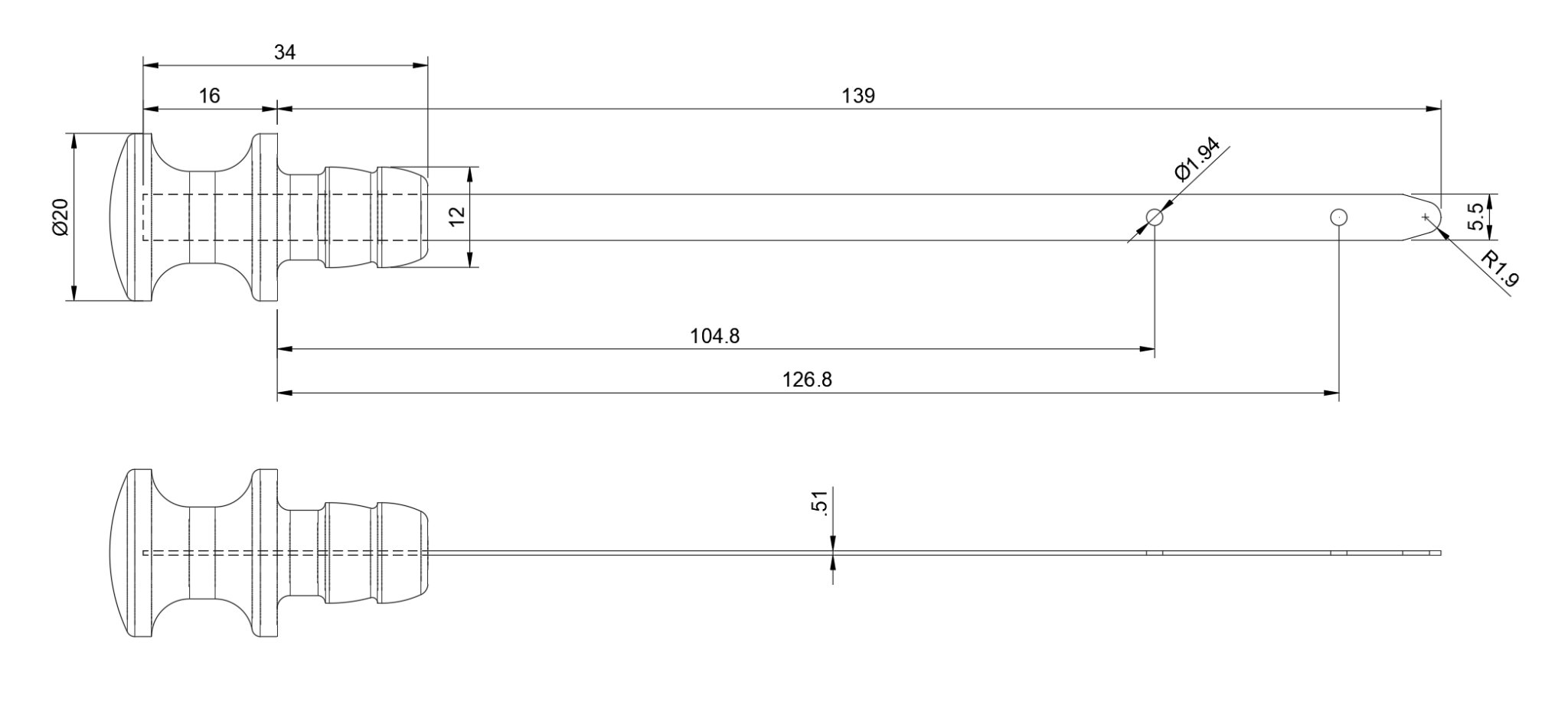 Que thăm dầu cho xe Diahatsu Hijet S110P năm 1997