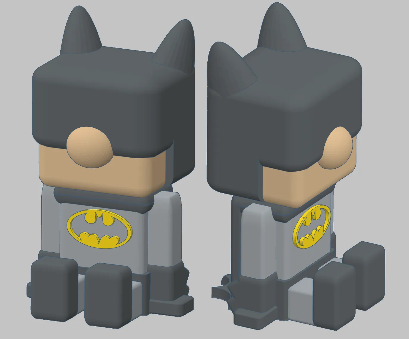 Figurine mini cube Batman làm từ Tinkercad