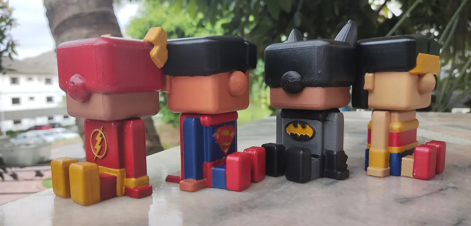 Figurine mini cube Batman làm từ Tinkercad