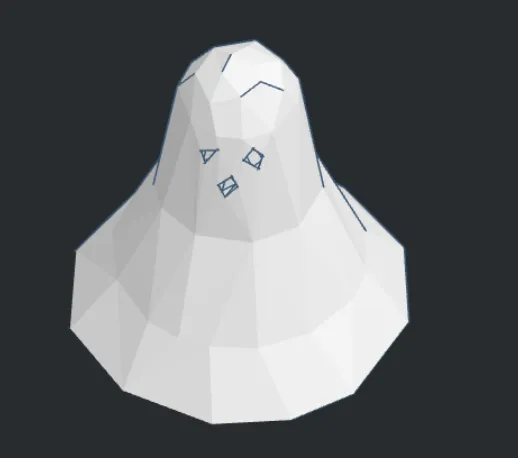 Nhân vật ma nhỏ phong cách low poly dễ thương