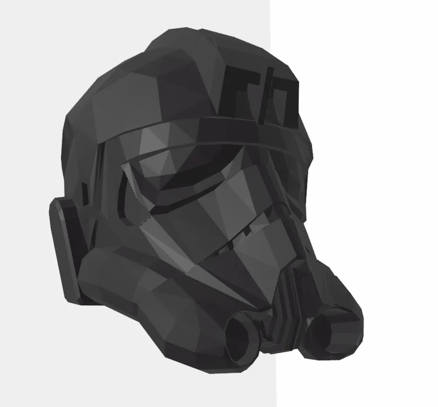 Mũ bảo hiểm phi công Tie Stormtrooper phong cách Low Poly