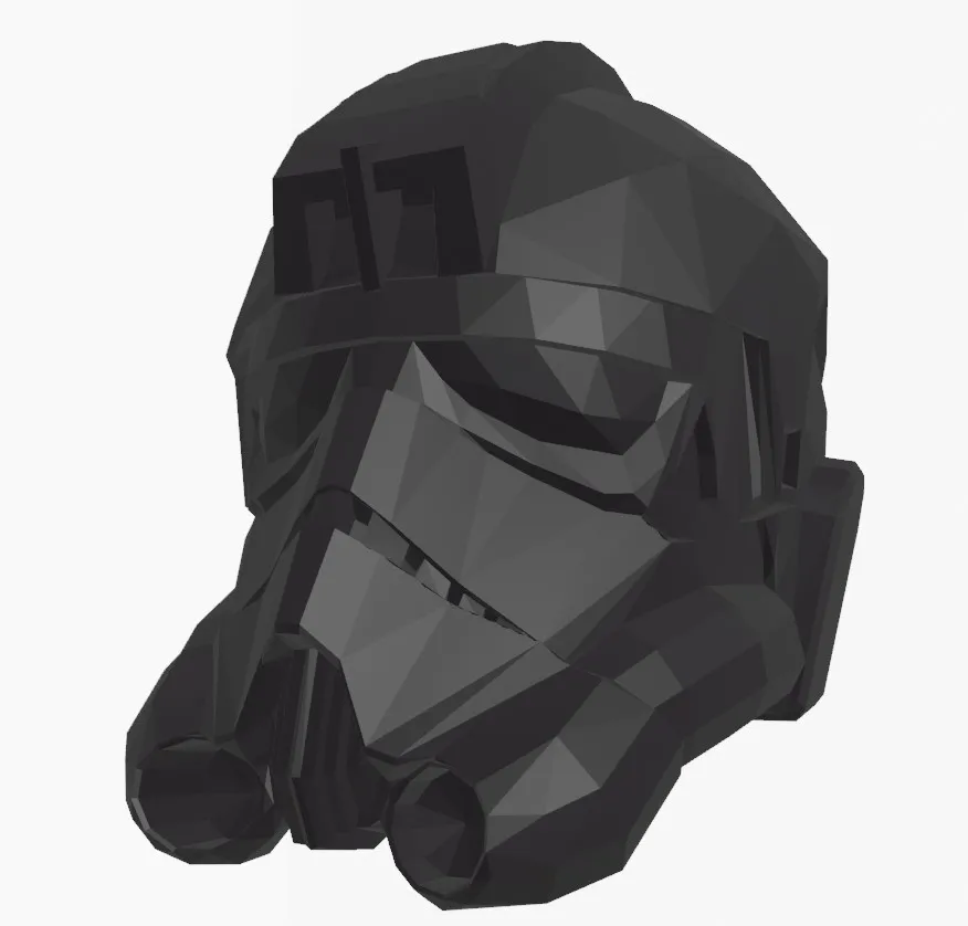 Mũ bảo hiểm phi công Tie Stormtrooper phong cách Low Poly