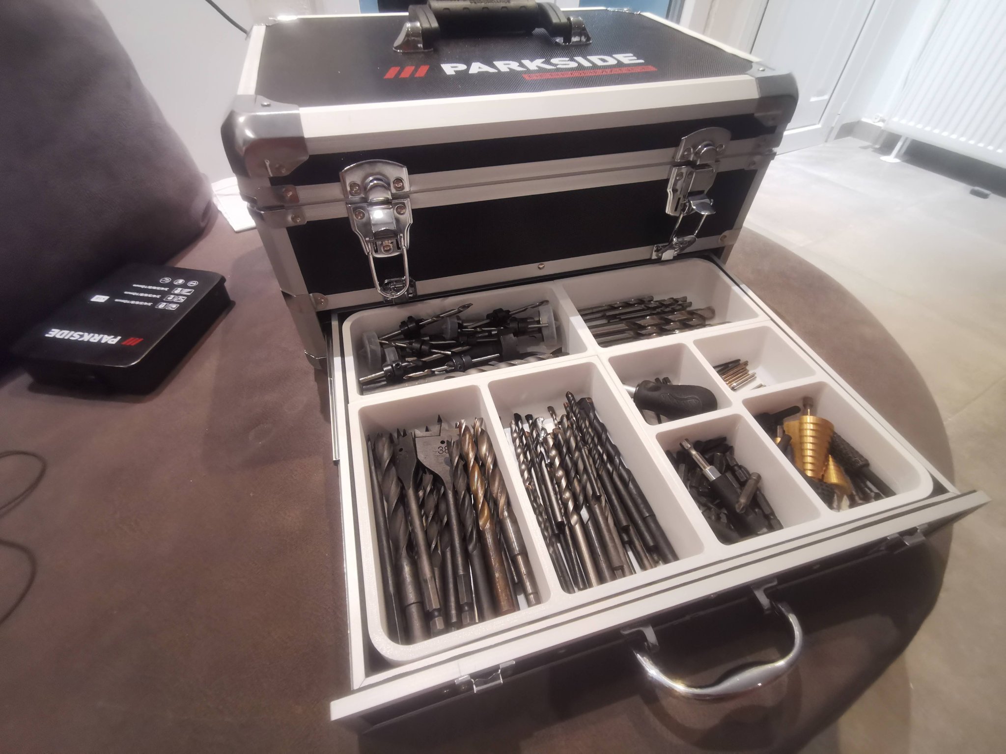 Bộ chèn cho ngăn phụ kiện của khoang khoan Parkside PSBSAP 20V